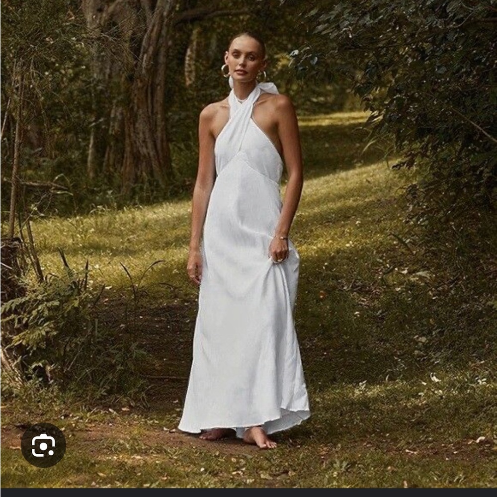 DISSH ALEXIS WHITE MIDI DRESS